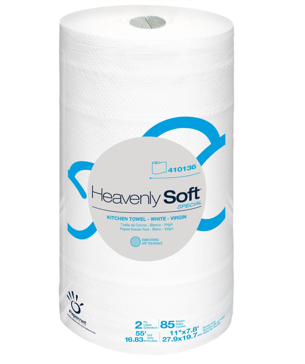 Papernet Heavenly Soft Paper Towel, 11 x 8.8, White, 30 Rolls/Carton