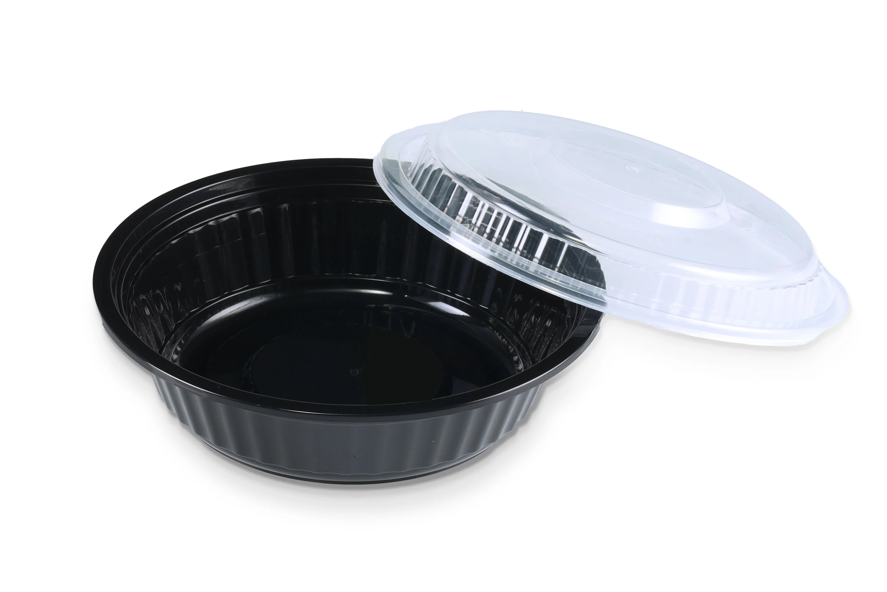 16oz Round Black Meal Prep Containers