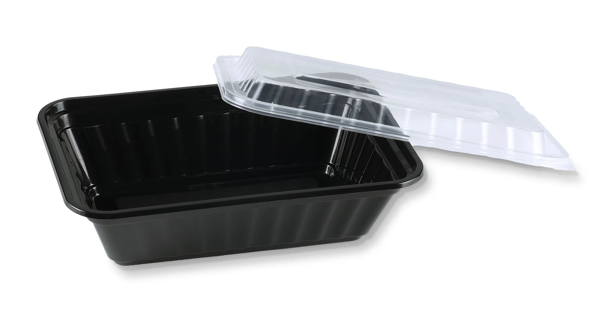 24oz Rectangular Black Meal Prep Containers