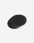 Black 4" Round Coasters