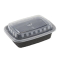 24oz Round Black Meal Prep Container