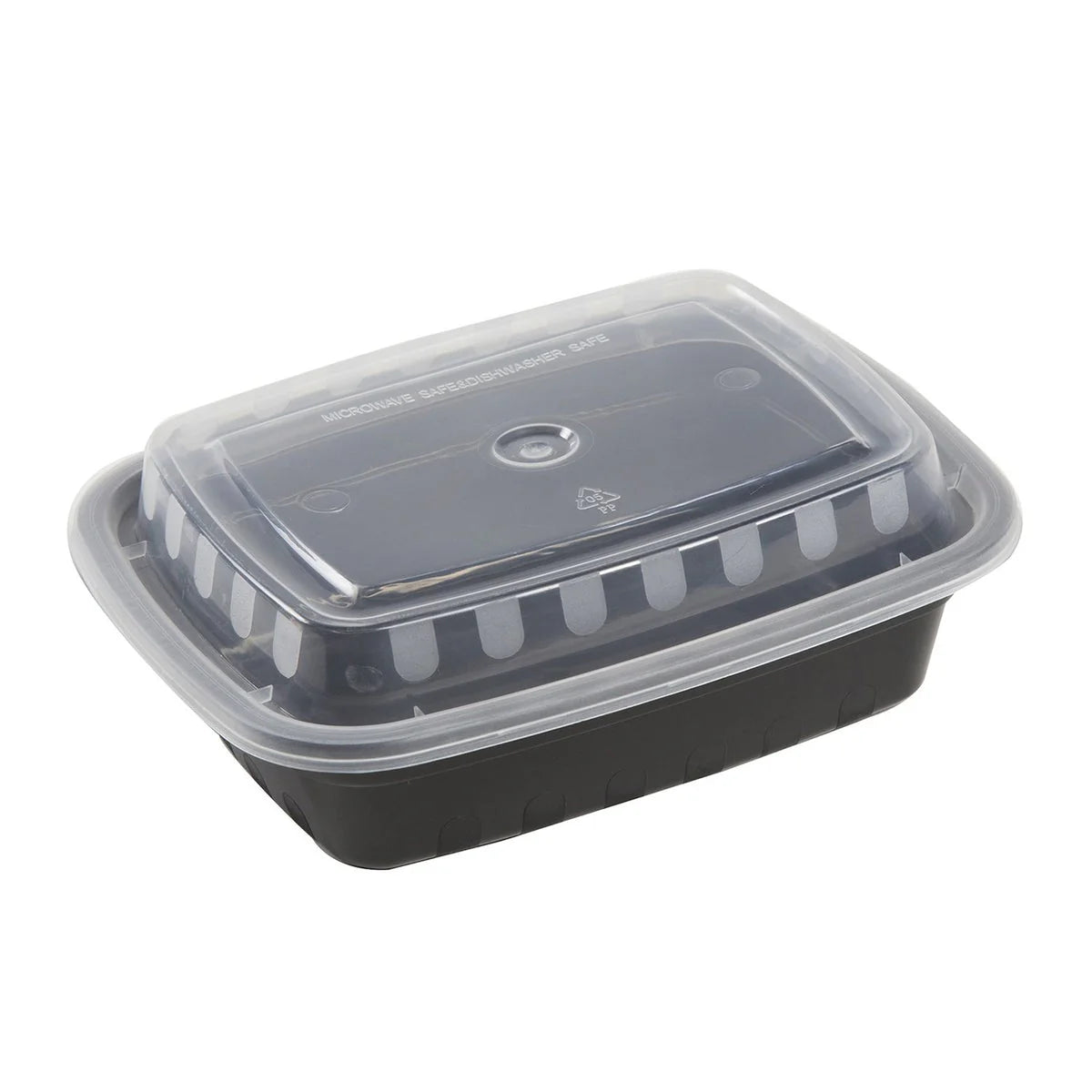 24oz Round Black Meal Prep Container