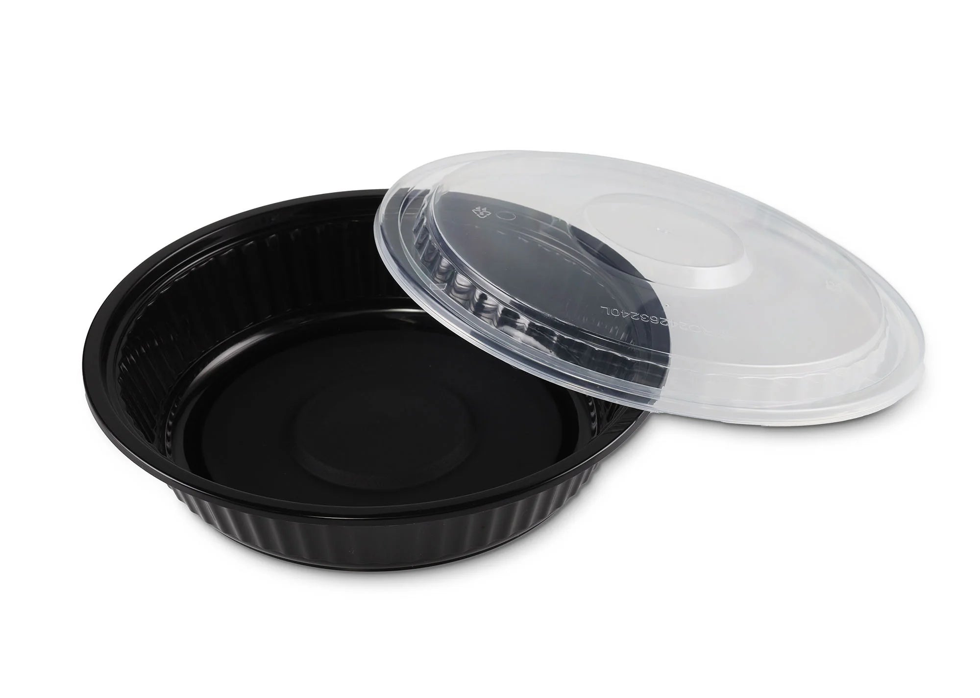 24oz Round Black Meal Prep Container