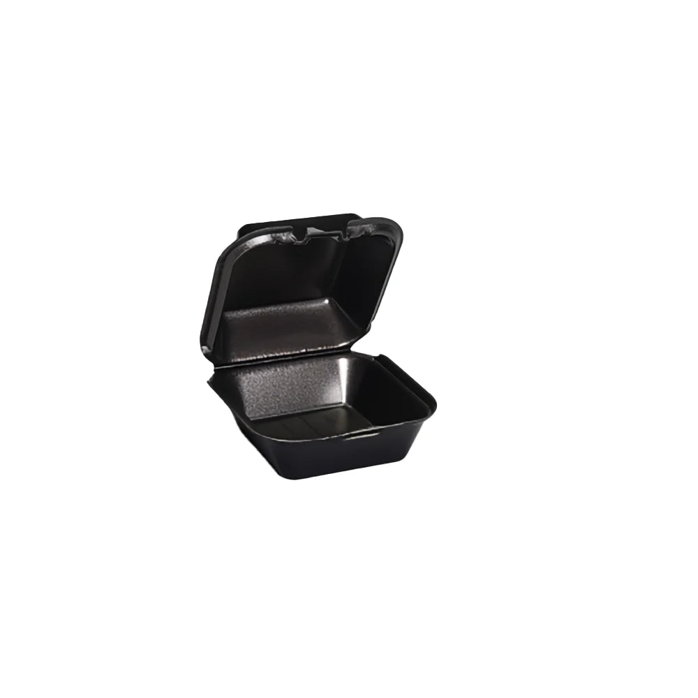 Foam 6x6 Clam To-Go Container - Black or White