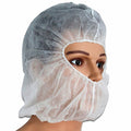 White PPE Hoods - Full Head & Beard