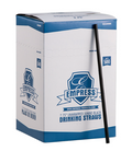 7.75" Black Unwrapped Straws
