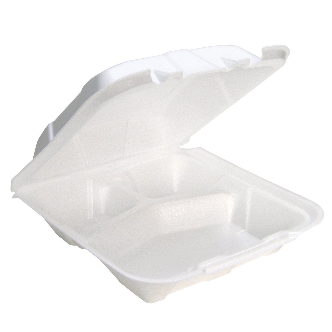 Foam 9x9 (3prt) To-Go Containers - Black or White – No Touch Easy ...