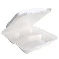 Foam 9x9 (3prt) To-Go Containers - Black or White