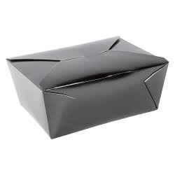 Folded Take Out Boxes - Black or Kraft